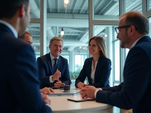 Expert team discussing financial strategy